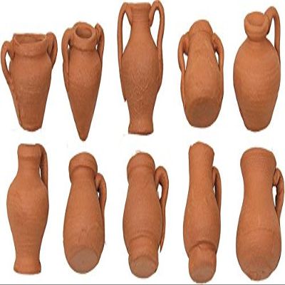 Nativity Scene Accessories: Small Jugs and Amphorae, Set of 10