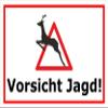 Melis-Folienwerkstatt Caution: Hunting Sticker, 45 x 30 cm, 20 VAR, S00351-013-B view 1