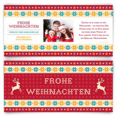 Christmas Cards (60 pcs) – Red Christmas Sweater