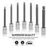 Neiko 10243A 3/8-Inch Drive Extra-Long Ball-End Hex Bit Socket Set, Metric, 3–10 mm, S2 Steel, 7-Piece view 2