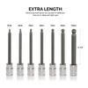 Neiko 10243A 3/8-Inch Drive Extra-Long Ball-End Hex Bit Socket Set, Metric, 3–10 mm, S2 Steel, 7-Piece view 4