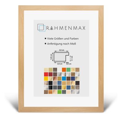 Morena MDF Frame for 42 x 78 cm Picture, Beech Decor with Acrylic Glass