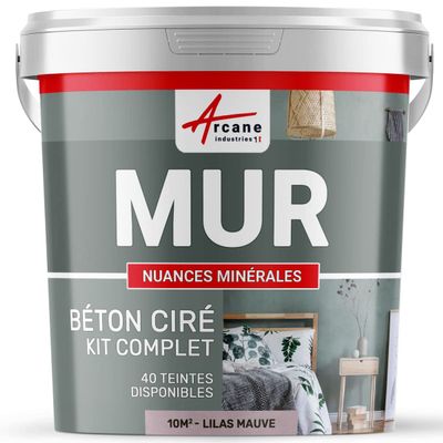 WALL MICROCEMENT KIT - NUANCES MINERALES Lilac Mauve - 10 m - Satin