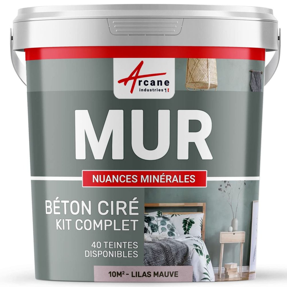 WALL MICROCEMENT KIT - NUANCES MINERALES Lilac Mauve - 10 m - Satin