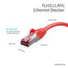Kabelbude.eu Cat 6A S/FTP PIMF Ethernet LAN Cable, GHMT, Halogen-Free, RJ45, Red, 7.5 m view 2