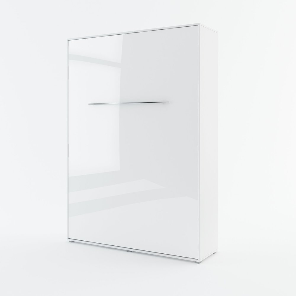 Concept PRO Vertical Wall Bed, 140 x 200 cm, White/High-Gloss White