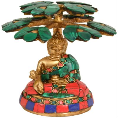 Exotic India zck01 Tibetan-Buddhist Deity, the Medicine Buddha Under the Tree