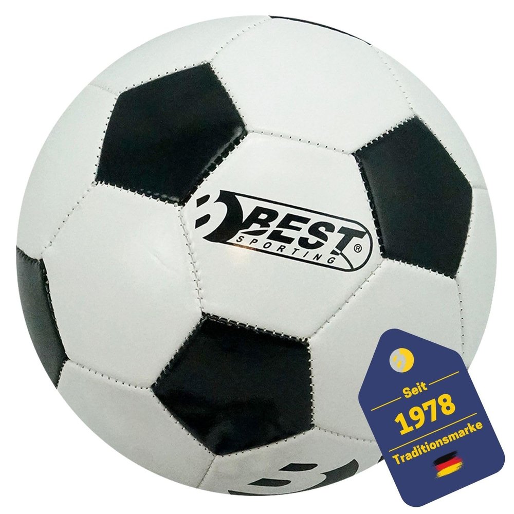BEST SPORTING SUPERSTAR Classic Soccer Ball | Size 5 | White | Durable Training Ball