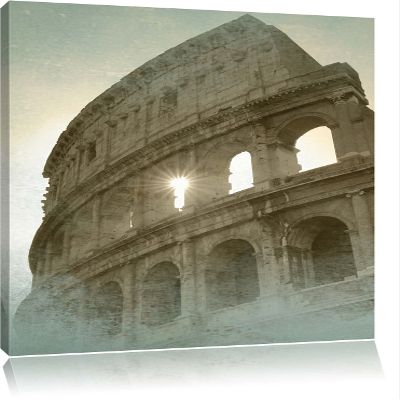 Pixxprint Colosseum Rome, 60 x 40 cm, Stretched Canvas Wall Art, Ready to Hang, Not a Poster