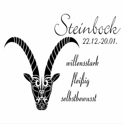Wandtattooladen Wall Decal - Zodiac Sign - Capricorn, 110 x 65 cm, Light Gray