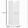 FACKELMANN B.CLEVER Tall Bathroom Cabinet with Soft-Close System, White, approx. 30 x 159 x 32 cm view 2
