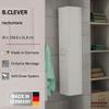 FACKELMANN B.CLEVER Tall Bathroom Cabinet with Soft-Close System, White, approx. 30 x 159 x 32 cm view 3
