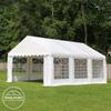TOOLPORT Party Tent 6 x 14 m, Flame-Retardant, Waterproof, White PVC Canopy view 2