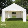 TOOLPORT Party Tent 6 x 14 m, Flame-Retardant, Waterproof, White PVC Canopy view 3