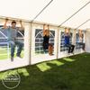 TOOLPORT Party Tent 6 x 14 m, Flame-Retardant, Waterproof, White PVC Canopy view 4