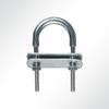 LYSEL Eye Bracket, Round Steel U-Bolt, U-Clamp M5 x 78 mm view 4
