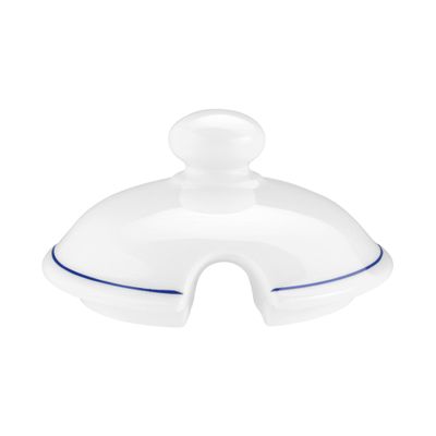 Seltmann Weiden Compact Lids, Blue Rim 10795, 8.5 cm, Set of 8