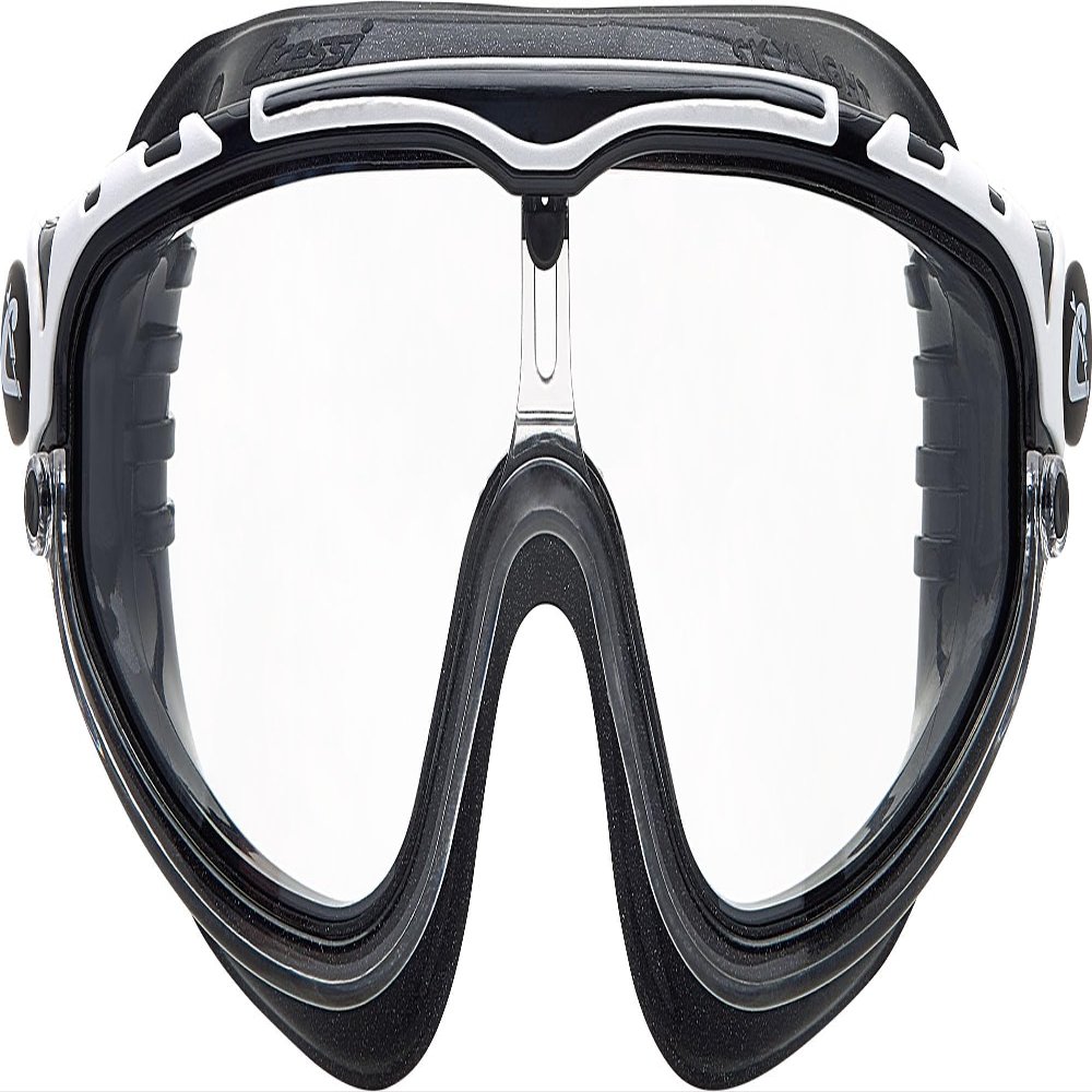 Cressi Skylight Swimming Goggles, Silver, Black/White-Black Frame