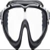 Cressi Skylight Swimming Goggles, Silver, Black/White-Black Frame view 1