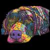 Savvy Labrador Neon Art Print Apron view 2