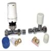 Tower Flue Components TRVPACKST Straight Radiator Valve with Lock, White view 1