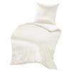 THXSILK 2-Piece Silk Bedding Set, 135 x 200 cm Duvet Cover and 80 x 80 cm Pillowcase, White view 1