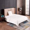 THXSILK 2-Piece Silk Bedding Set, 135 x 200 cm Duvet Cover and 80 x 80 cm Pillowcase, White view 2