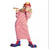 PartyXPeople Rivel Long-Sleeve Shirt | Calf-Length Clown Dress | Striped Clown Costume | Red-White 14868 - Size 6 (L) view 1