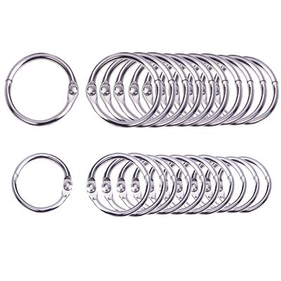 Outus 100 Book Binding Rings, 2.5 cm and 1.9 cm, Silver