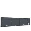 AL 3-Compartment Wall-Mounted Mailbox System, Anthracite Gray RAL 7016, with Bells view 1