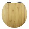 EISL Toilet Seat with Wood Core and Genuine Bamboo Surface, Soft-Close, Bamboo/White, EDSPBA01 view 1