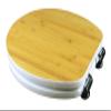 EISL Toilet Seat with Wood Core and Genuine Bamboo Surface, Soft-Close, Bamboo/White, EDSPBA01 view 4