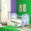 ACMA Kids' Bed 140 x 70 cm with Drawer, Mattress and Fall Protection, Elephant Design 26 view 2