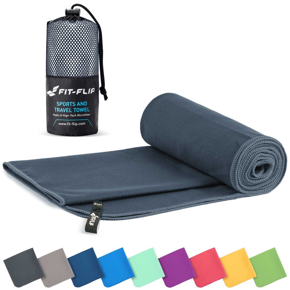 Fit-Flip Quick-Dry Microfiber Towel for Fitness, Sports & Sauna
