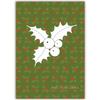 Kartenkaufrausch Elegant Green Christmas Card with Mistletoe Silhouette view 1