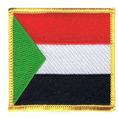 Flaggenfritze Sudan Flag Patch, 5.5 x 8.5 cm