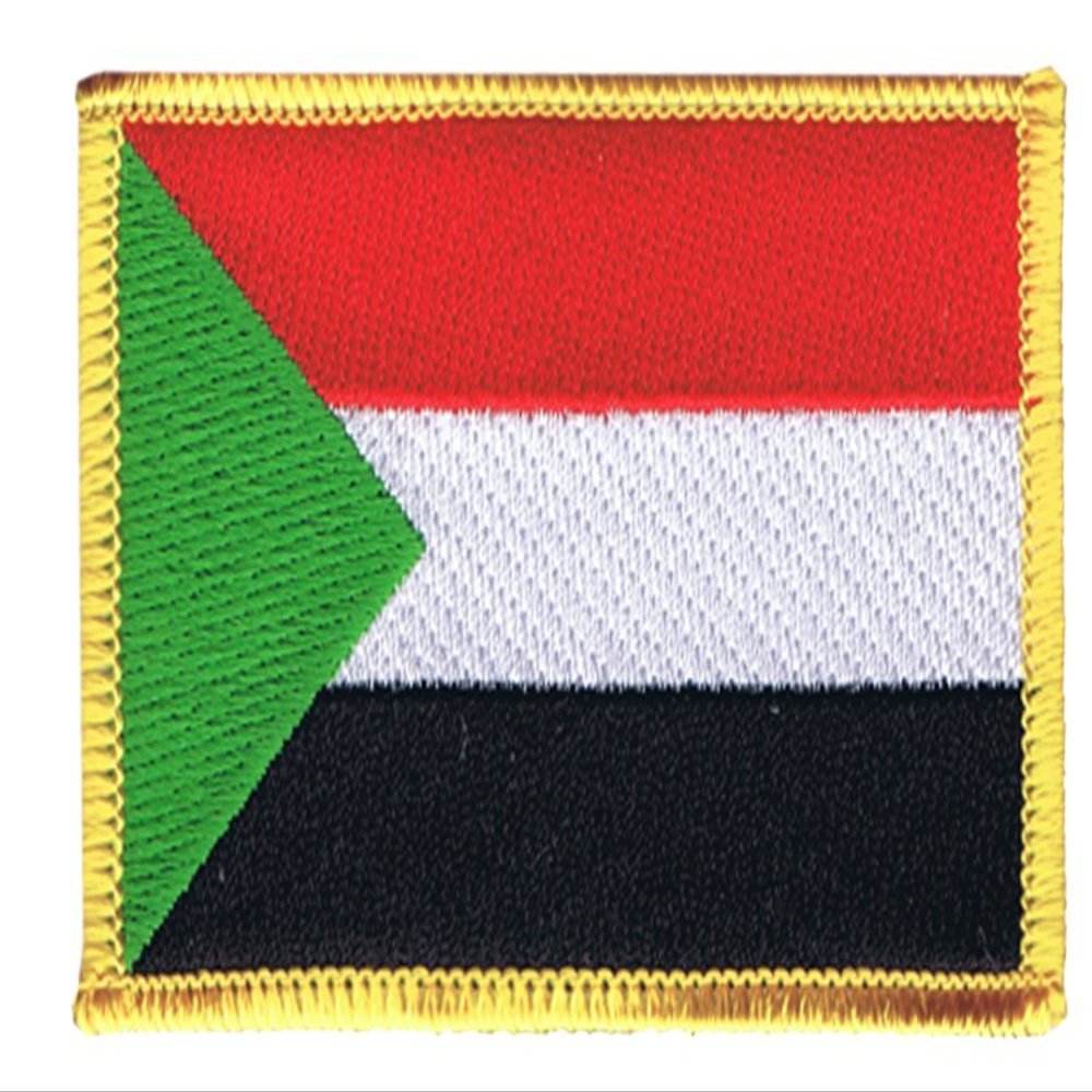 Flaggenfritze Sudan Flag Patch, 5.5 x 8.5 cm