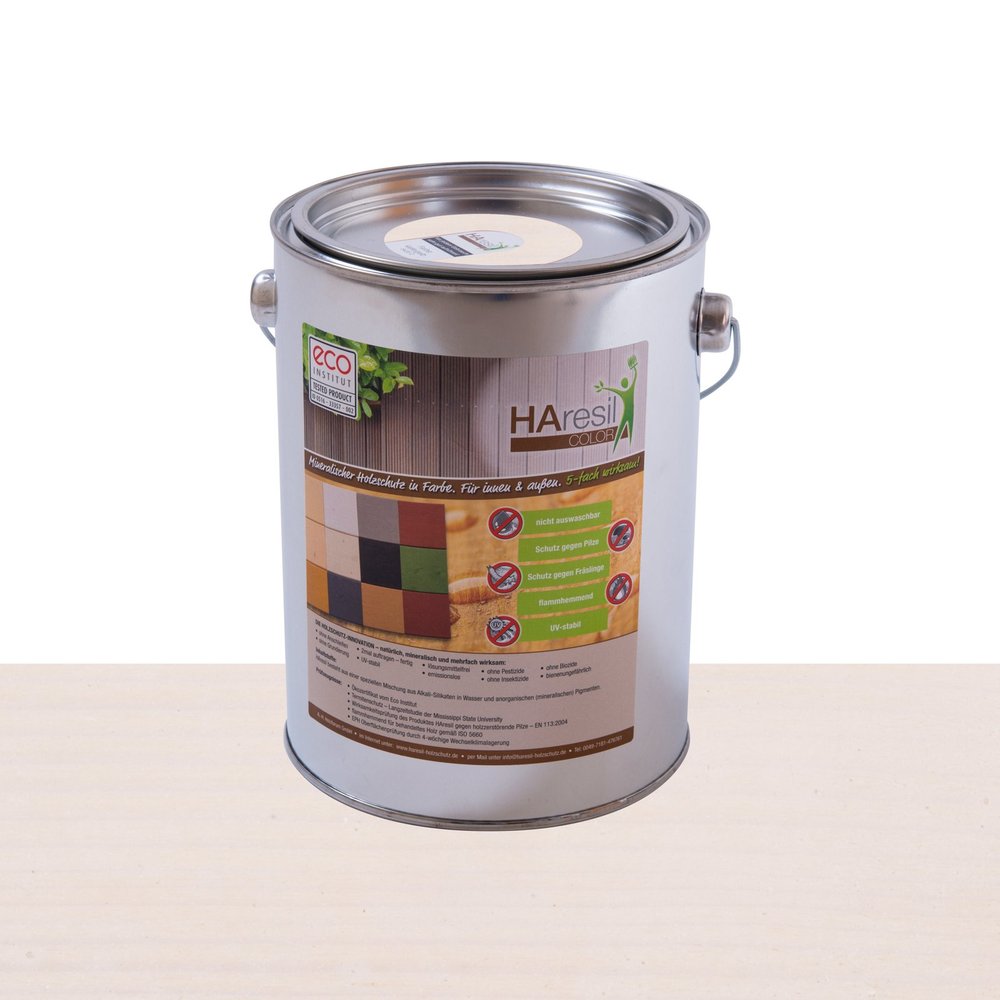 HAresil Color Mineral Wood Preservative Glaze, White, 1 kg