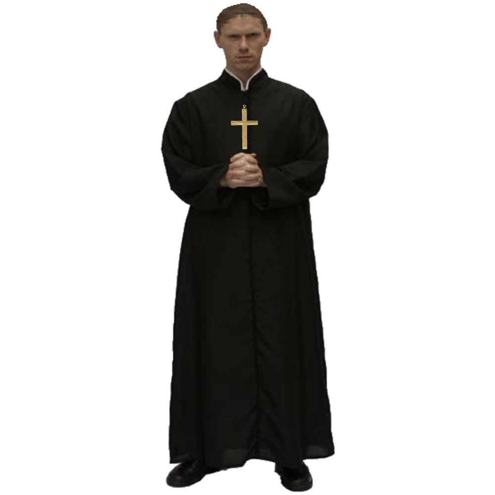 Spassprofi Priest Robe Costume with Cross