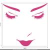 CLICKANDPRINT Face Wall Decal, 140 x 112.6 cm, Pink view 3