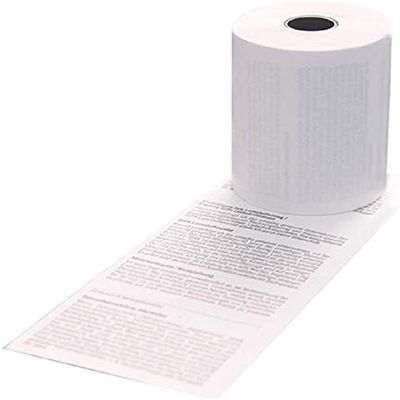50 EC Cash Thermal Rolls for MultiData ER-5200 M with Direct Debit Text, 57/50/12 mm, 63 mm