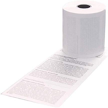 50 EC Cash Thermal Rolls for MultiData ER-5200 M with Direct Debit Text, 57/50/12 mm, 63 mm