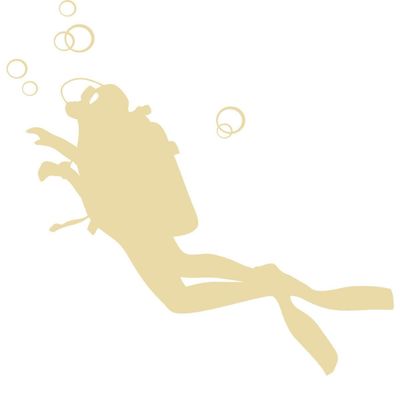 CLICKANDPRINT Diver Sticker, 70 x 67.8 cm, Fine Gold Frosted Glass-Decor Effect