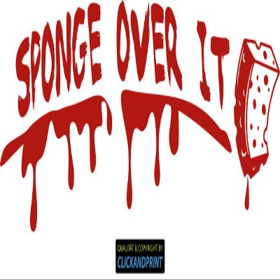 CLICKANDPRINT “sponge over it” Reflective Red Sticker, 100 × 31.7 cm