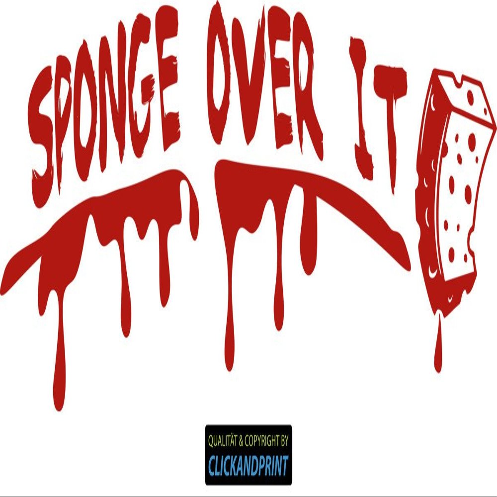CLICKANDPRINT “sponge over it” Reflective Red Sticker, 100 × 31.7 cm