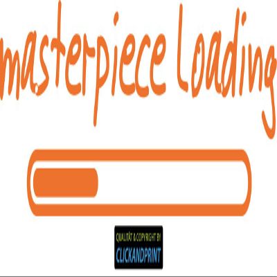 CLICKANDPRINT Wall Sticker “Masterpiece Loading,” 210 × 49 cm, Light Red-Orange