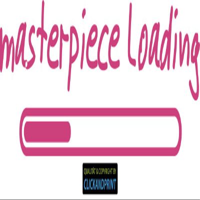 CLICKANDPRINT “masterpiece loading” Wall Sticker, 170 x 39.6 cm, Pink
