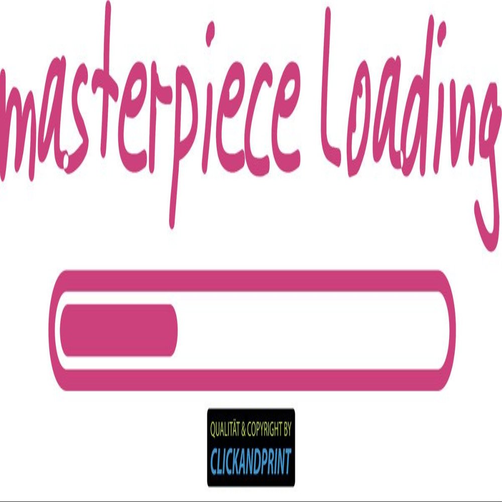 CLICKANDPRINT “masterpiece loading” Wall Sticker, 170 x 39.6 cm, Pink