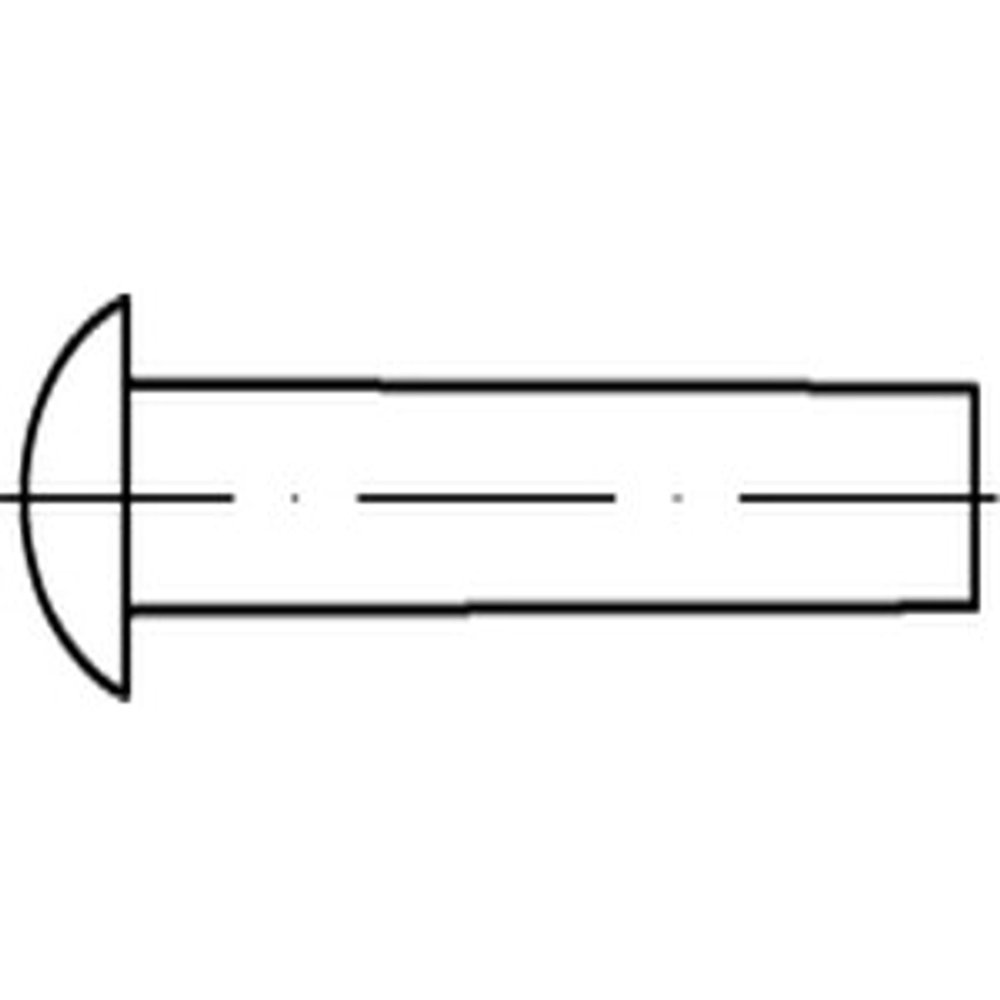DIN 660 A2 Semi-Round-Head Rivet, 2 x 5 mm, Pack of 200