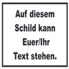 HB-Druck Custom Text Sign, Horizontal, Black on White, A1, Self-Adhesive Back view 1